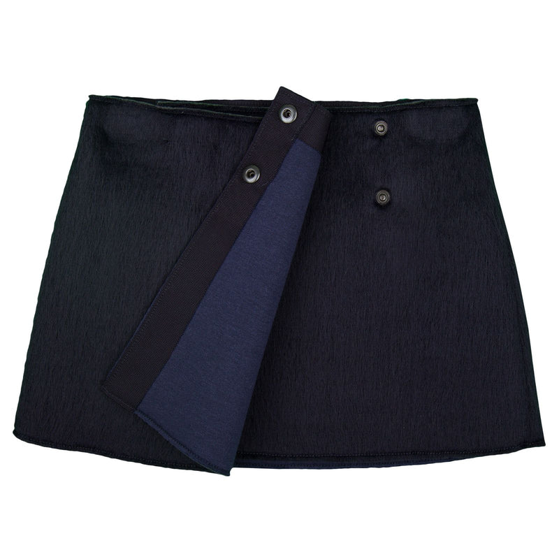 Girls Navy Blue Pasted Synthetic Fur Acrylic Skirt - CÉMAROSE | Children's Fashion Store - 2
