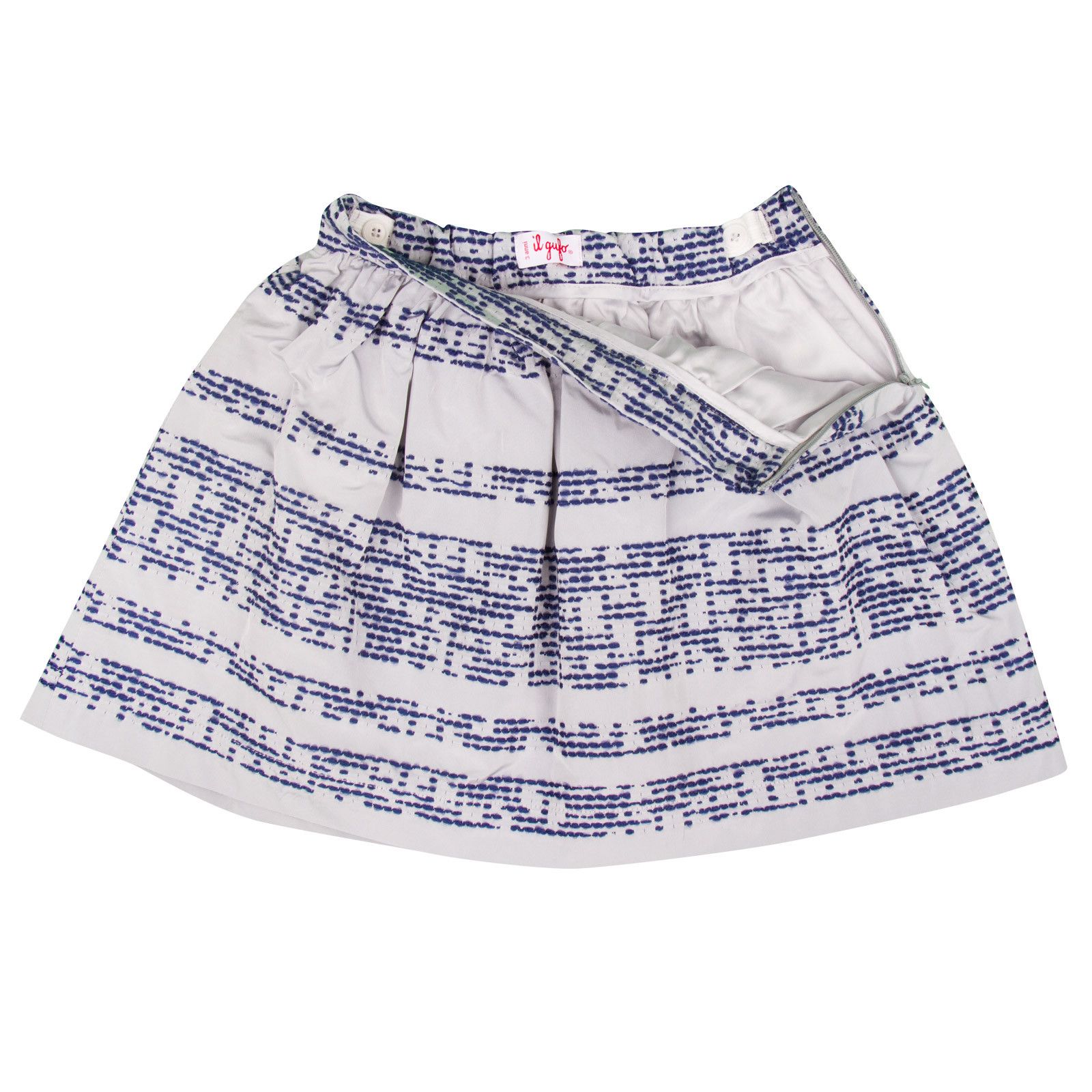Girls Navy Blue Demin Tight Waist Skirt - CÉMAROSE | Children's Fashion Store - 3