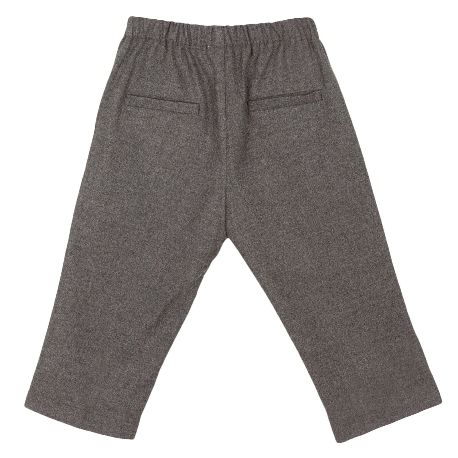 Girls Grey Capri Pants With a Silver Sparkle Bow - CÉMAROSE | Children's Fashion Store - 2
