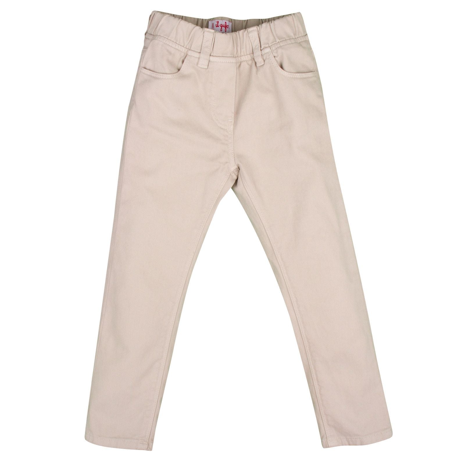 Girls Beige Ribbed Cotton Trousers - CÉMAROSE | Children's Fashion Store - 1