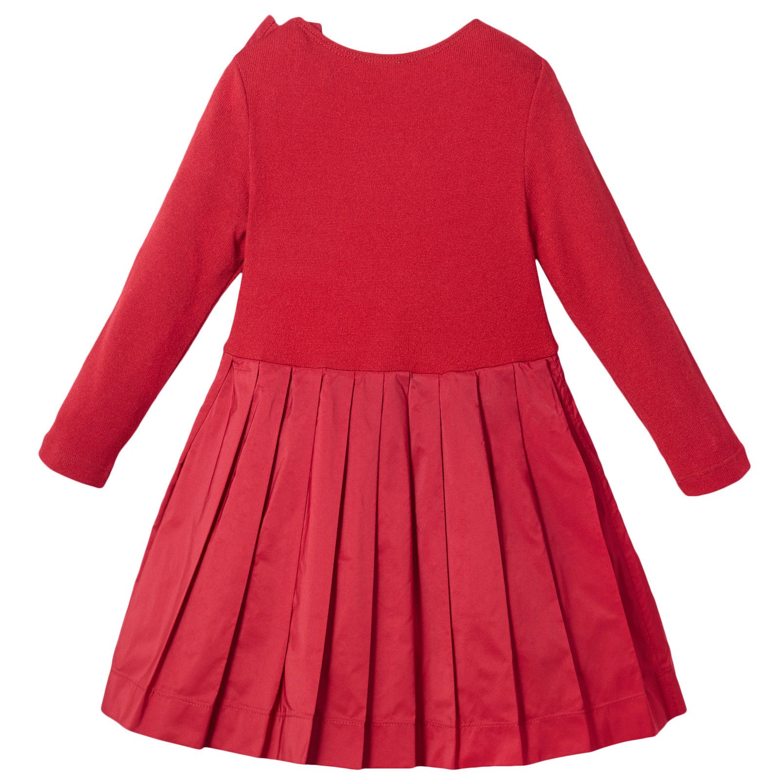 Girls Dark Red Fancy Bows Collar Dress - CÉMAROSE | Children's Fashion Store - 2