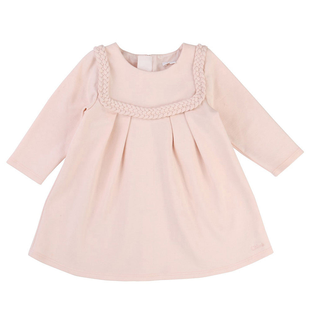Baby Girls Pale Pink Ruffled Cotton Dress - CÉMAROSE | Children's Fashion Store