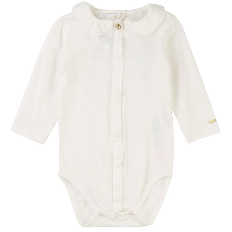 Baby Girls White Frill Collar Bodysuit - CÉMAROSE | Children's Fashion Store