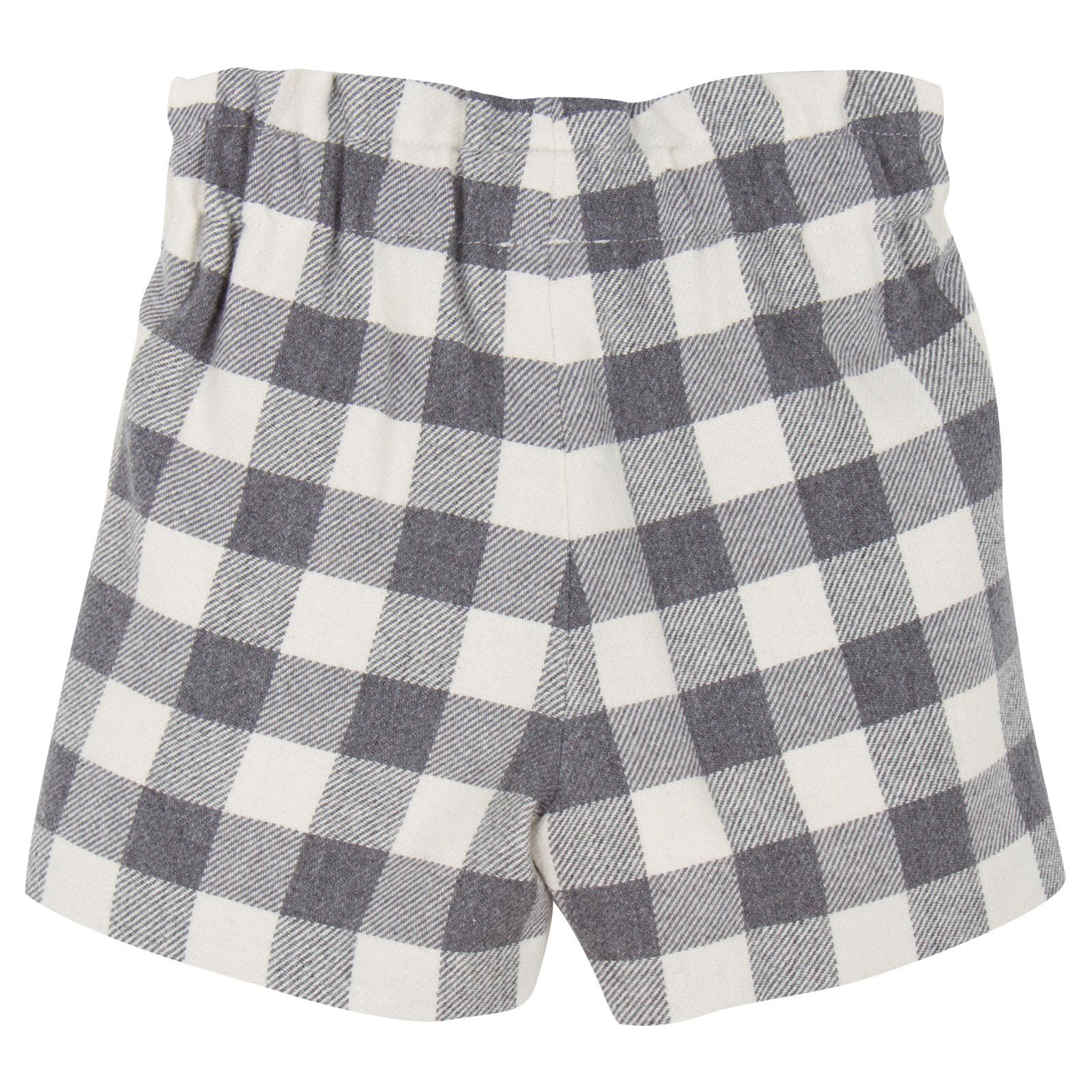 Baby Girls Grey Check Bermuda Shorts - CÉMAROSE | Children's Fashion Store - 2