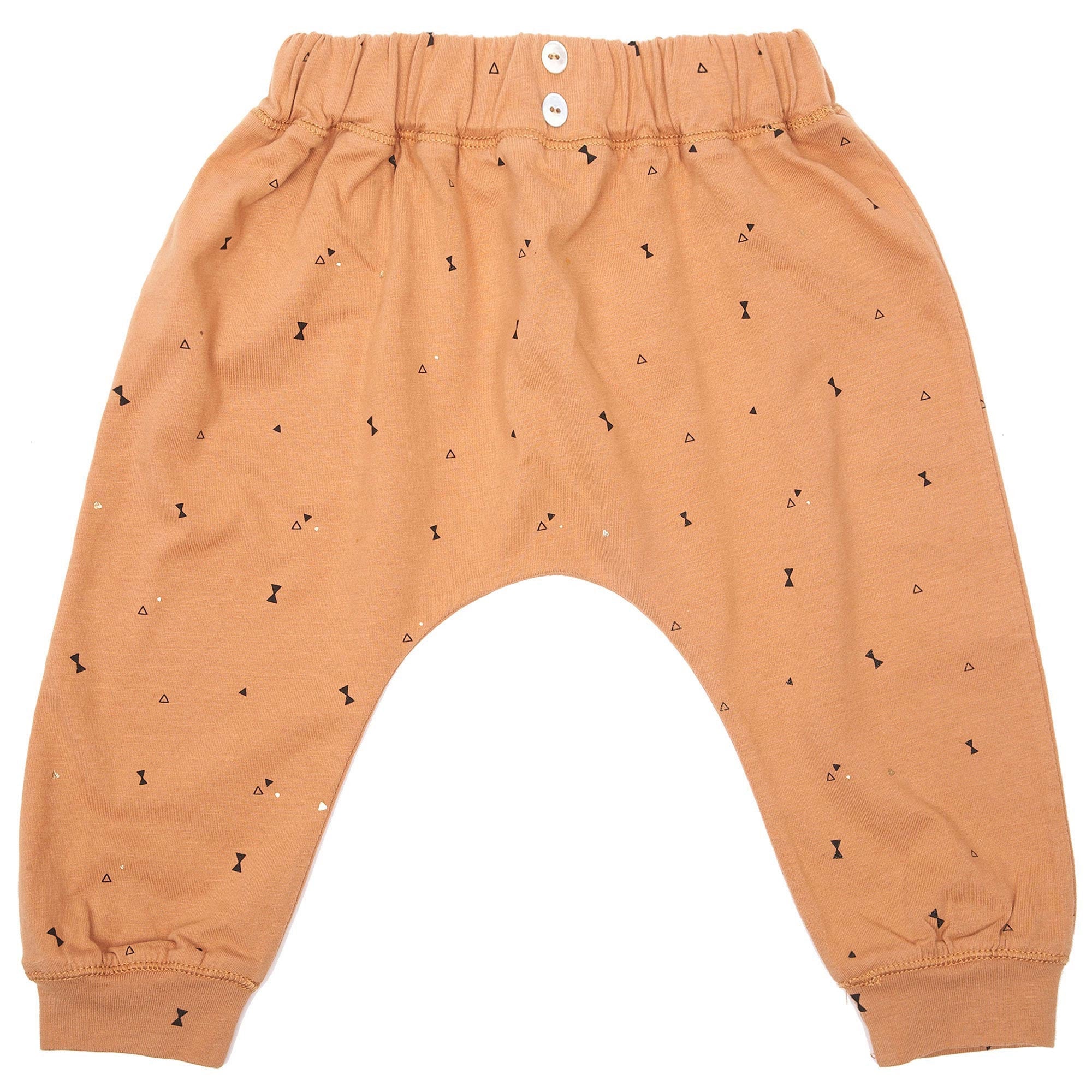 Baby Girls Brown Allover Printed Cotton Trousers - CÉMAROSE | Children's Fashion Store