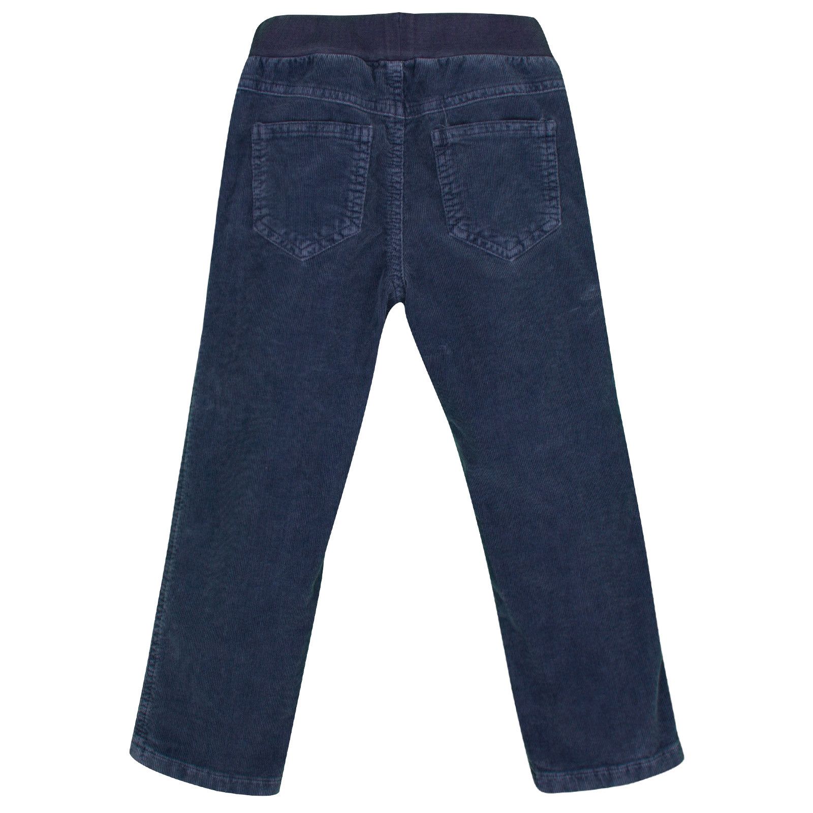 Boys Navy Blue Elastic Waistband Cotton Trousers - CÉMAROSE | Children's Fashion Store - 2