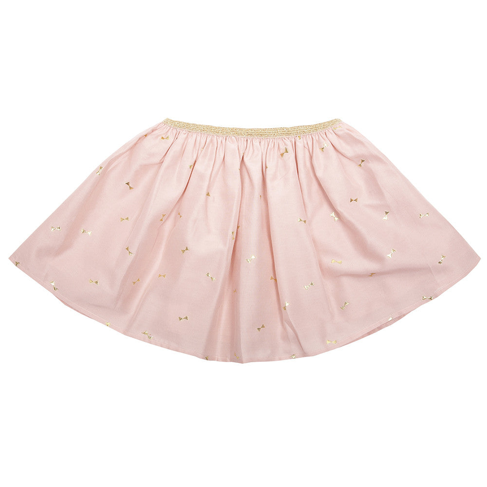 Girls Pink Allover Printed Trims Cotton Skirt - CÉMAROSE | Children's Fashion Store
