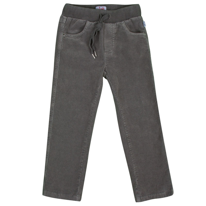 Boys Grey Elastic Waistband Cotton Trousers - CÉMAROSE | Children's Fashion Store - 1