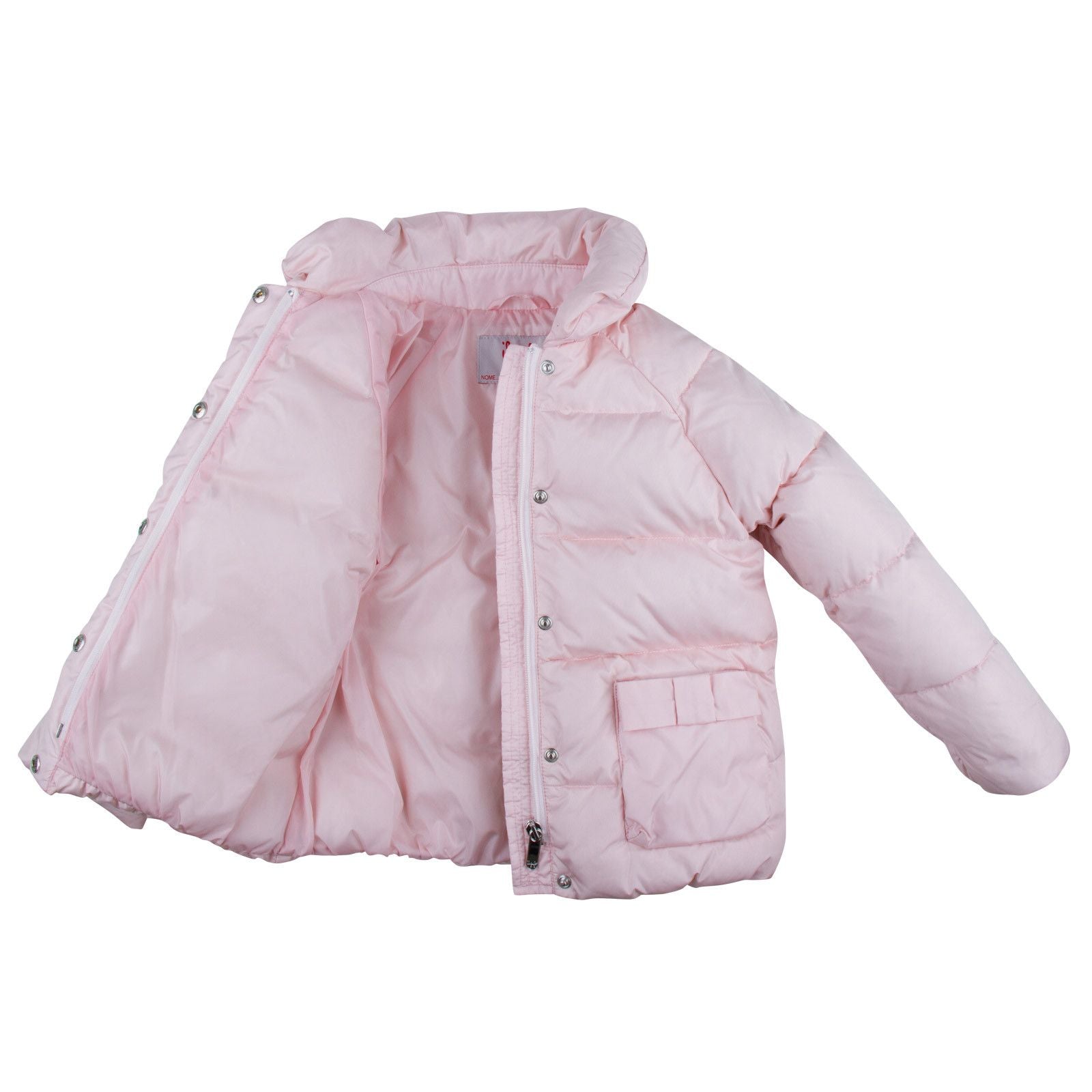 Baby Girls Pink Fur Trims Down Padded Hooded Jacket - CÉMAROSE | Children's Fashion Store - 3