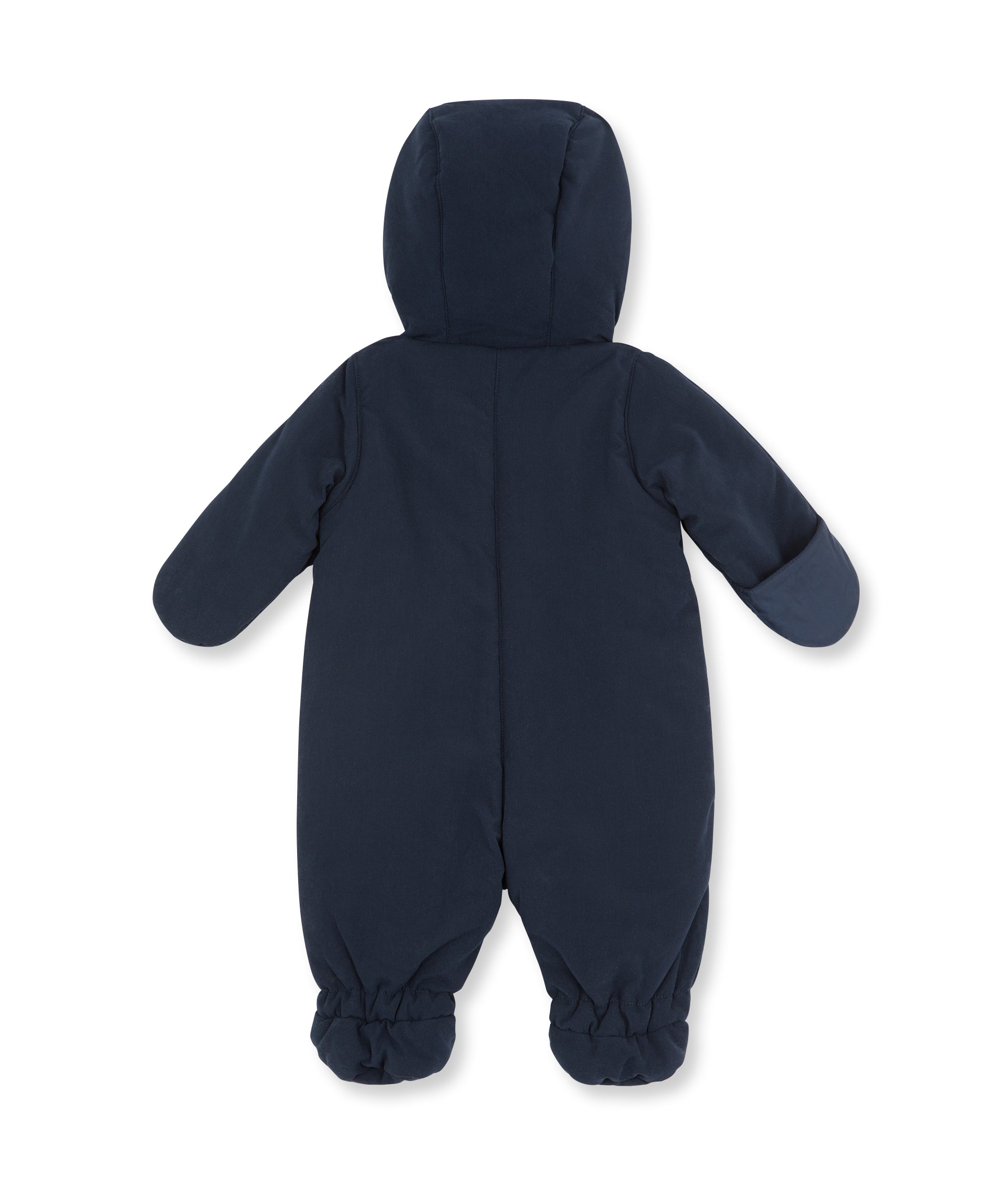 Baby Boys Navy Padded Down Babysuits