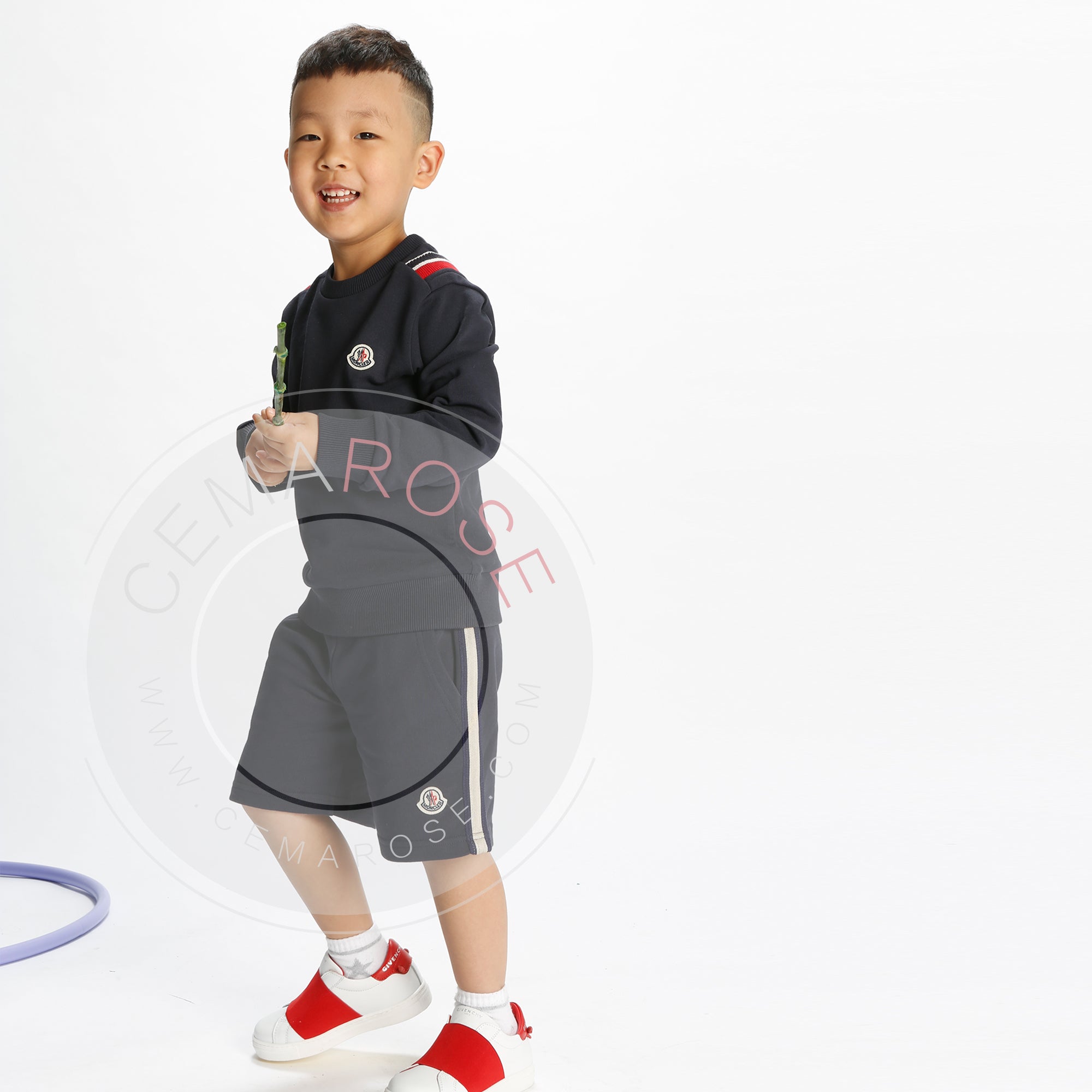 Boys Navy Blue "Pantalone  Corto" Shorts