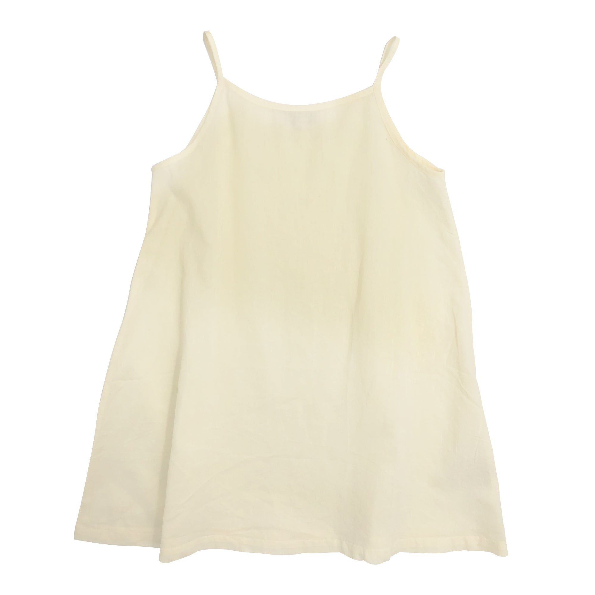 Girls Light Yellow Cotton Woven Dress