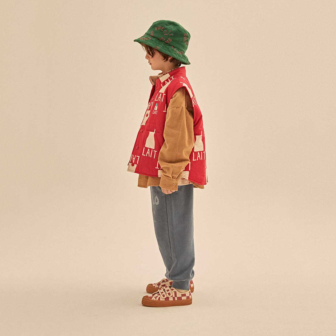 Boys & Girls Pink Printed Padded Gilet