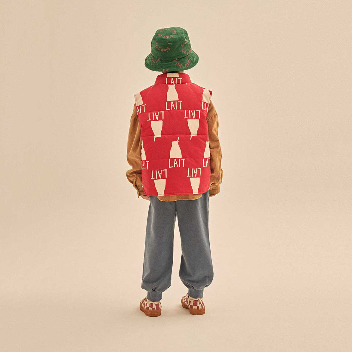 Boys & Girls Pink Printed Padded Gilet