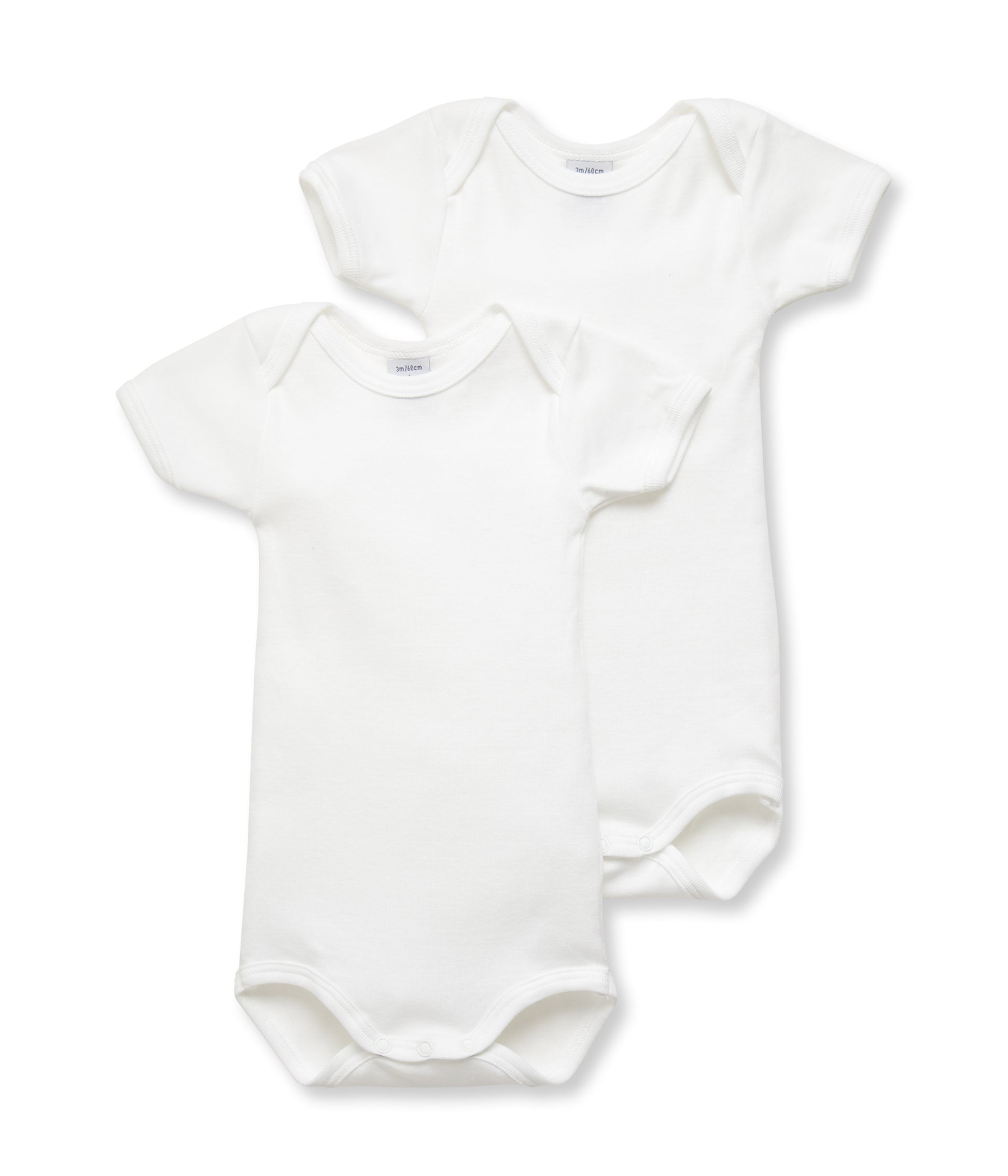 Baby Boys White Cotton Babysuits