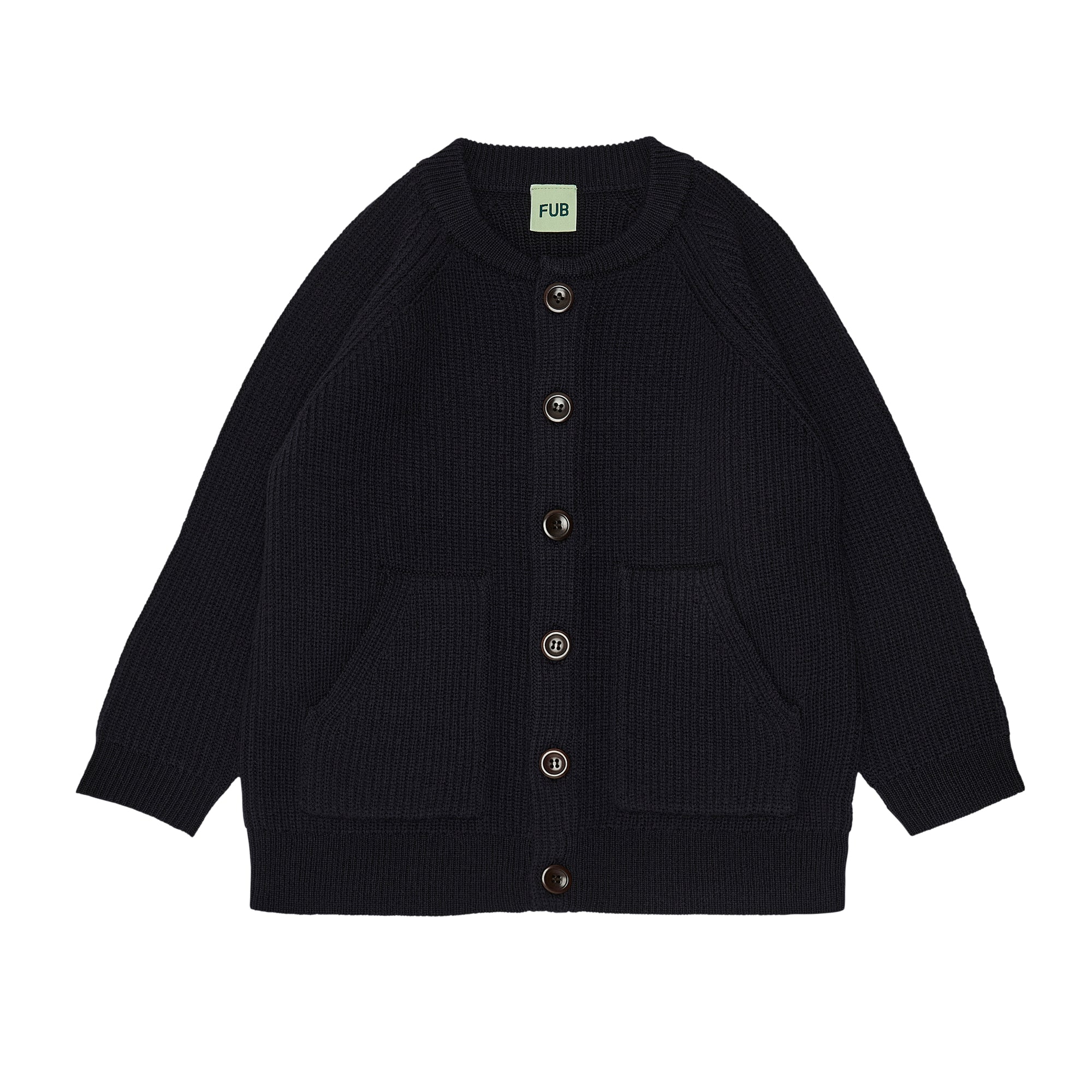Boys & Girls Dark Navy Wool Cardigan