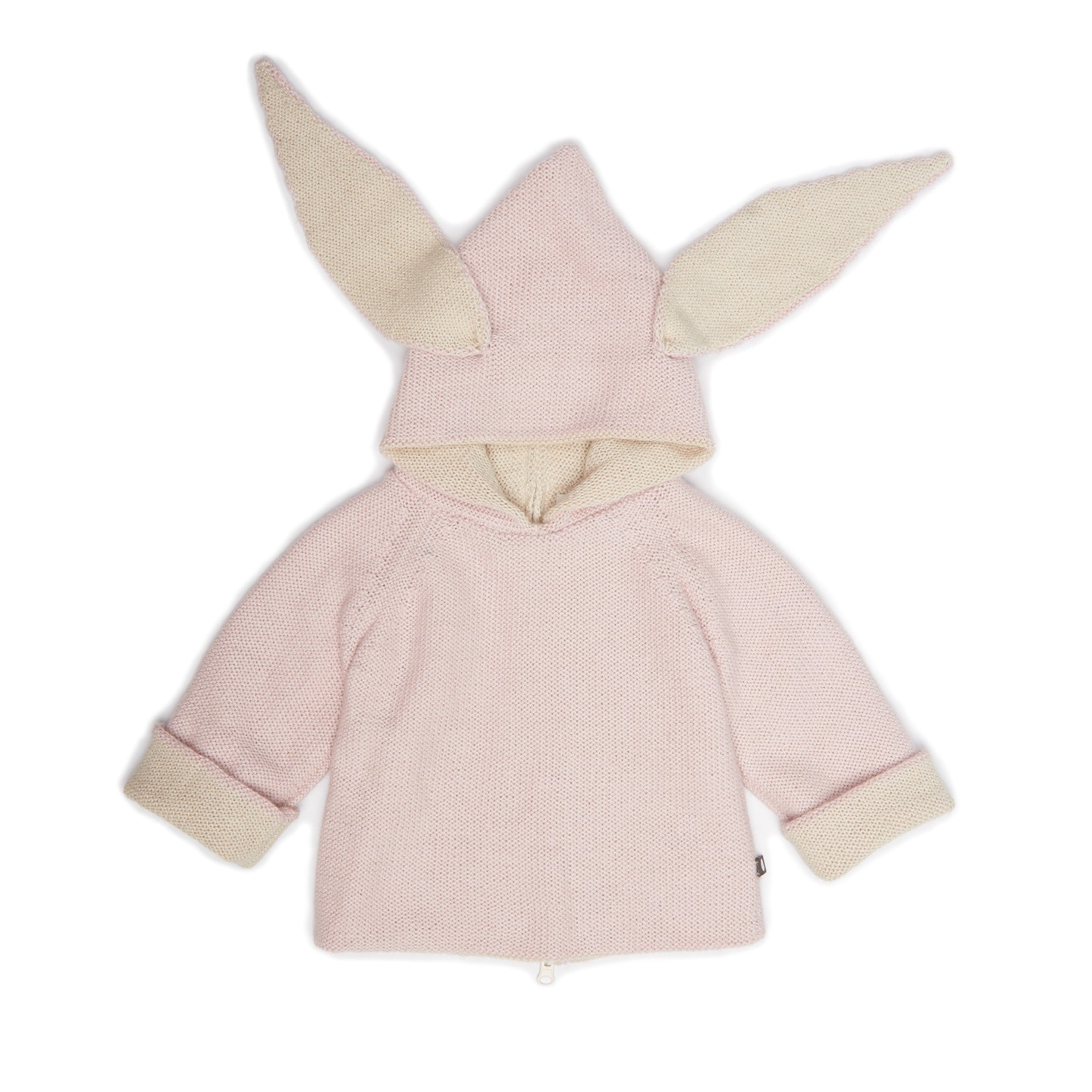 Baby Light Pink Hooded Bunny Trims Sweater - CÉMAROSE | Children's Fashion Store