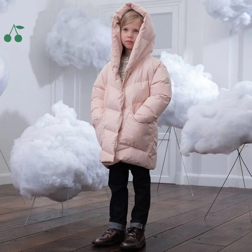 Girls Pink Padded Down Jacket