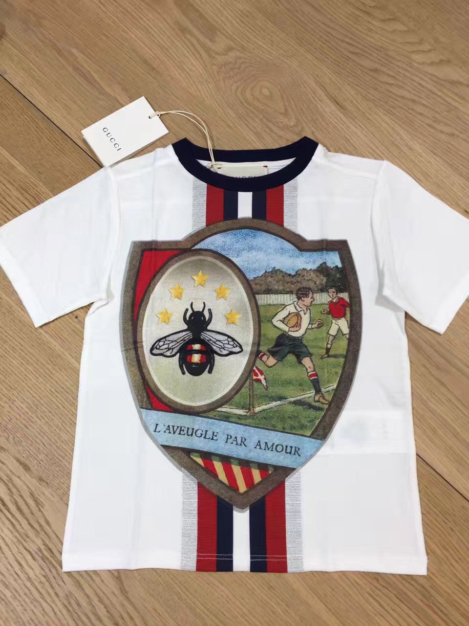 Boys White Fancy Printed Trims T-Shirt - CÉMAROSE | Children's Fashion Store