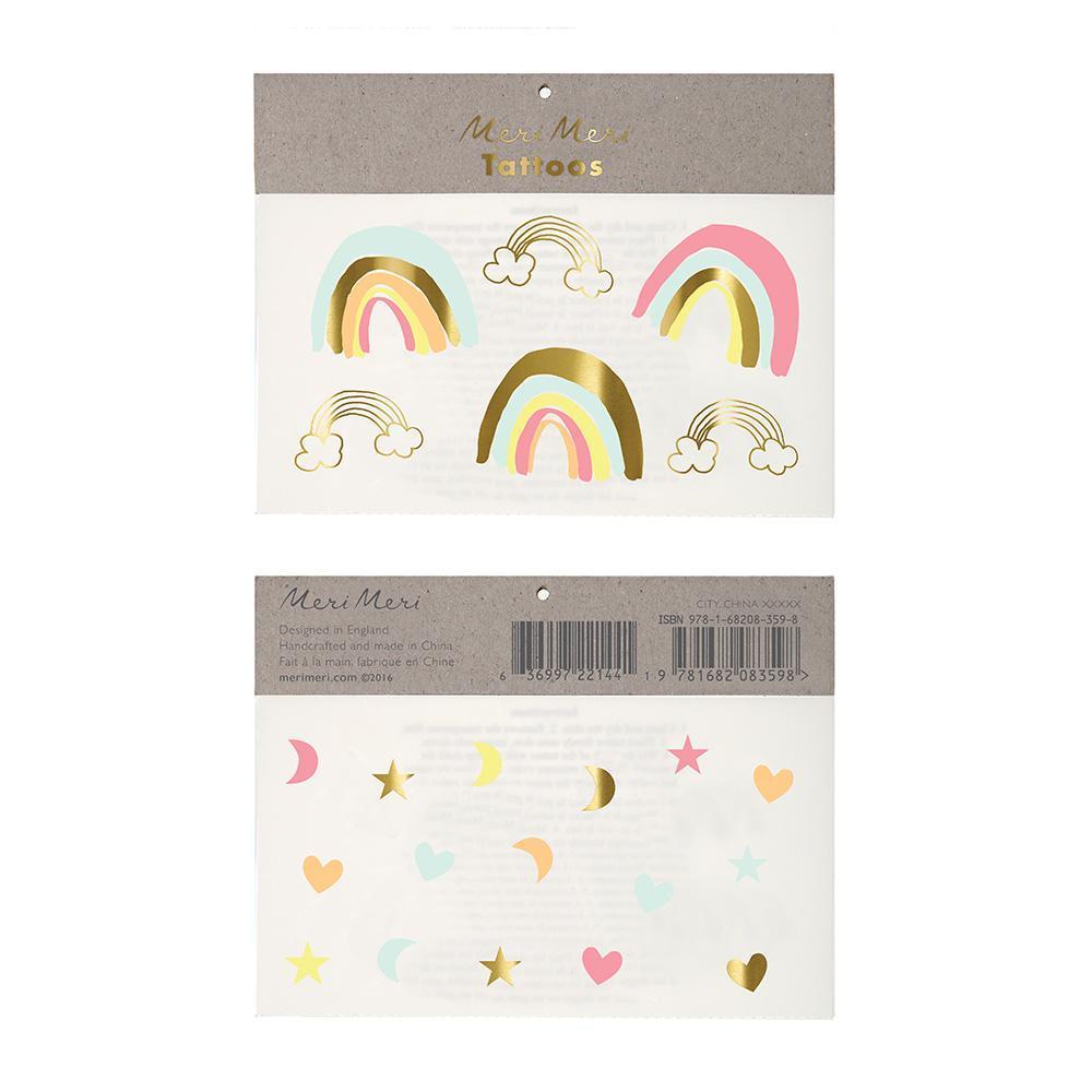 Neon Rainbows Large Tattoos (x 2)
