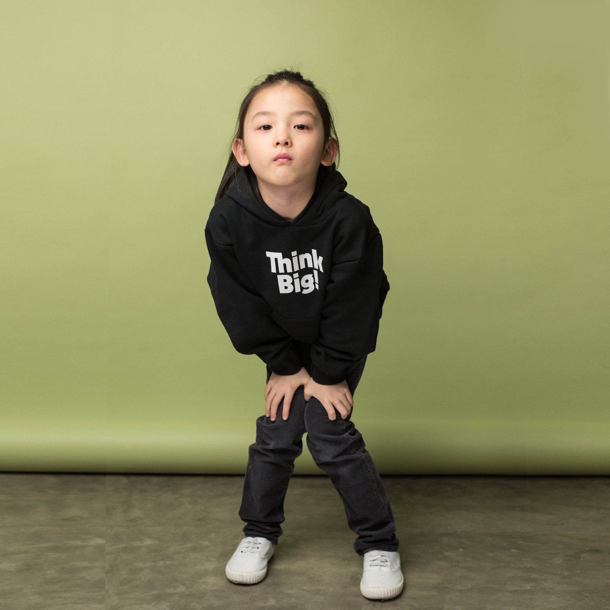 Boys & Girls Black "Think Big" Cotton Sweatshirt