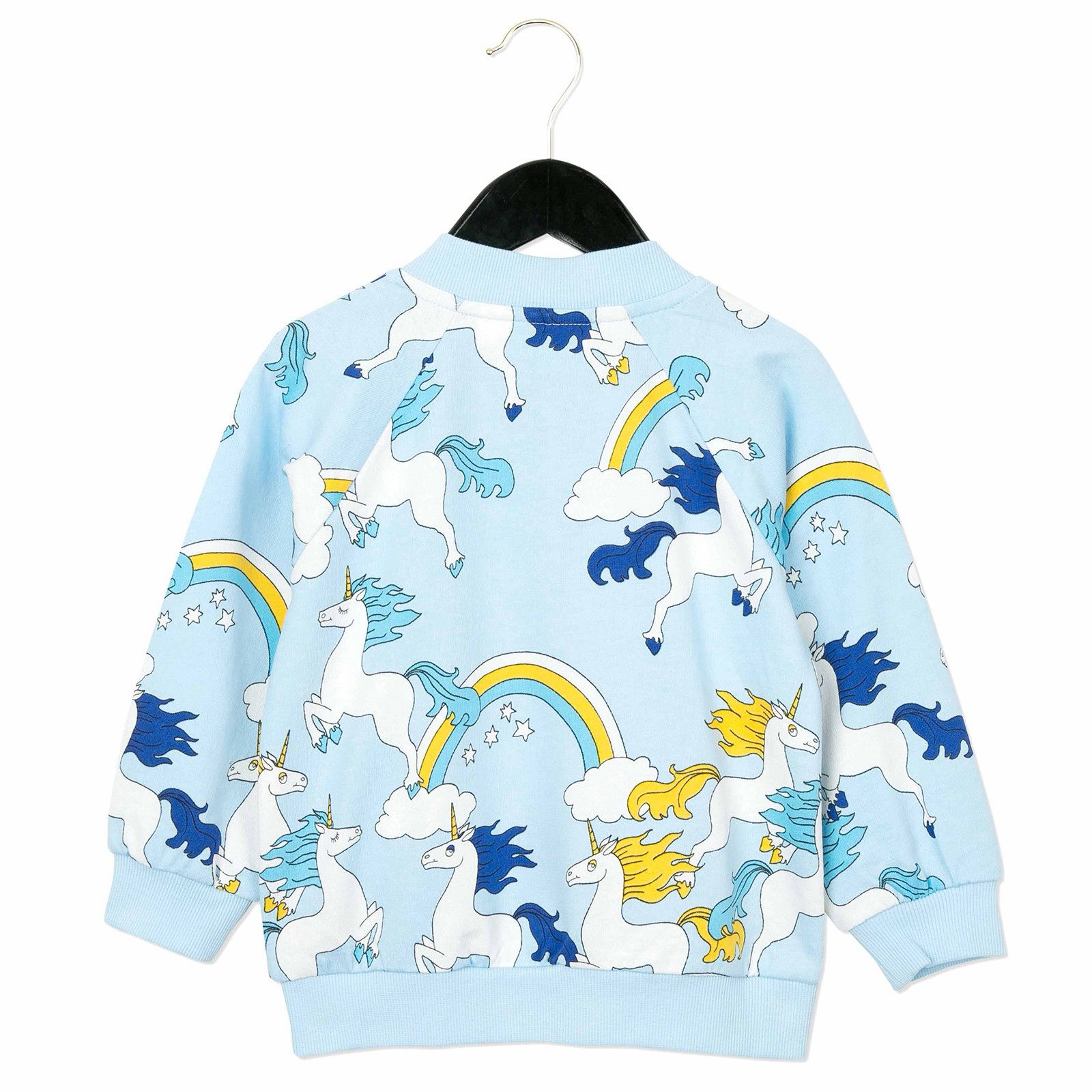 Girls Light Blue Unicorns Printed Cotton Jackets - CÉMAROSE | Children's Fashion Store - 2