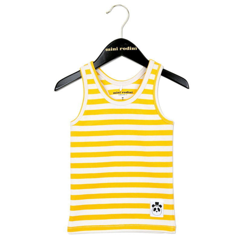 Girls White&Yellow Stripe Cotton Vest - CÉMAROSE | Children's Fashion Store
