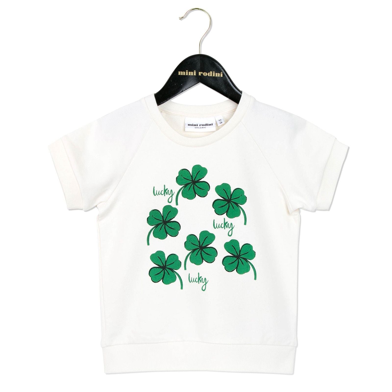 Girls White Cotton T-Shirt With Clover Print - CÉMAROSE | Children's Fashion Store - 1