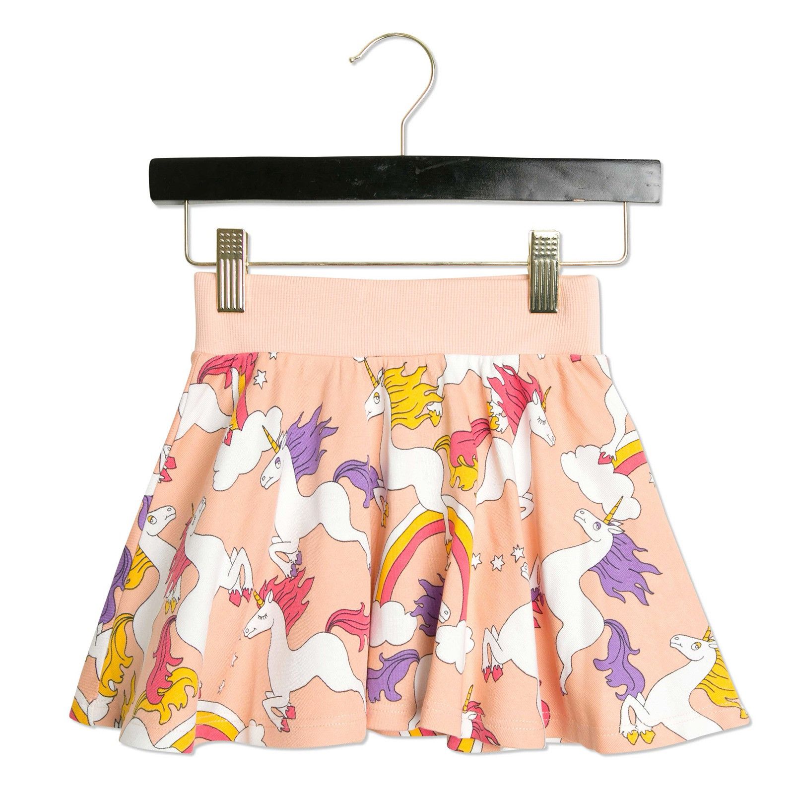 Baby Pink Unicorns Printed Cotton Skirt - CÉMAROSE | Children's Fashion Store - 2