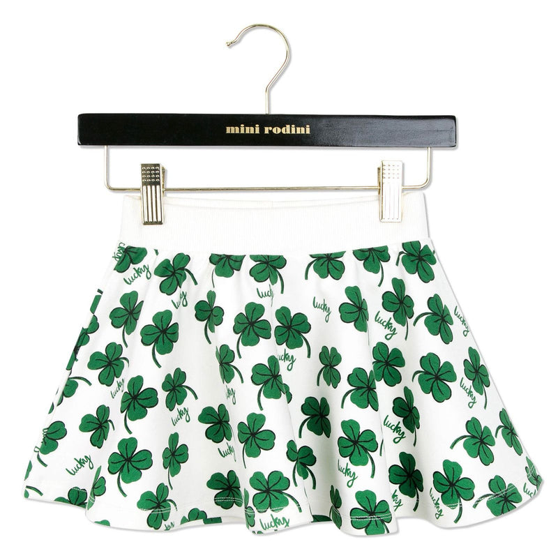 Girls White Cotton Skirt With Clover Print - CÉMAROSE | Children's Fashion Store - 1