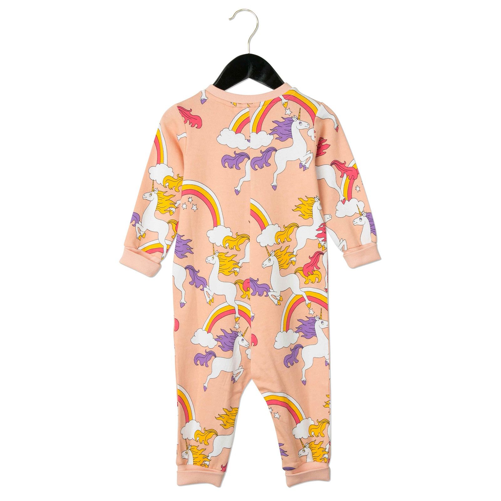 Baby Pink Unicorns Printed Cotton Babygrow - CÉMAROSE | Children's Fashion Store - 2