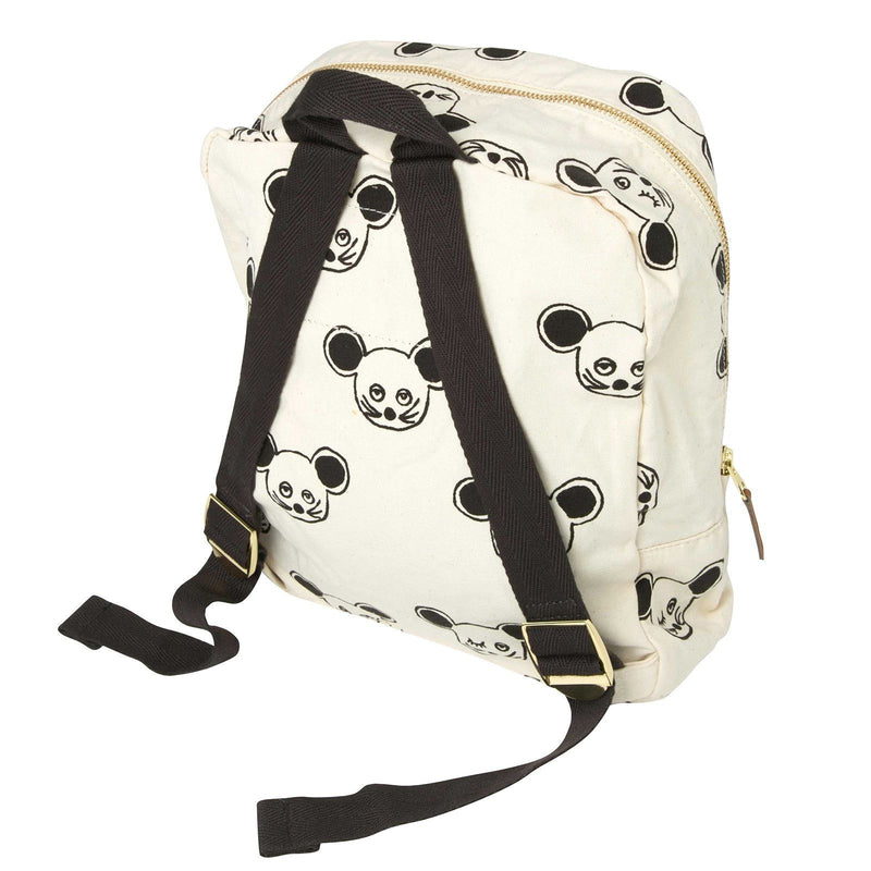Boys&Girls White Cotton Backpack With Black Mouse Print - CÉMAROSE | Children's Fashion Store - 2