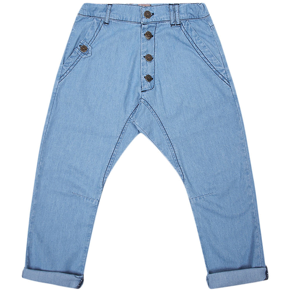 Girls Blue Denim Cotton Jeans