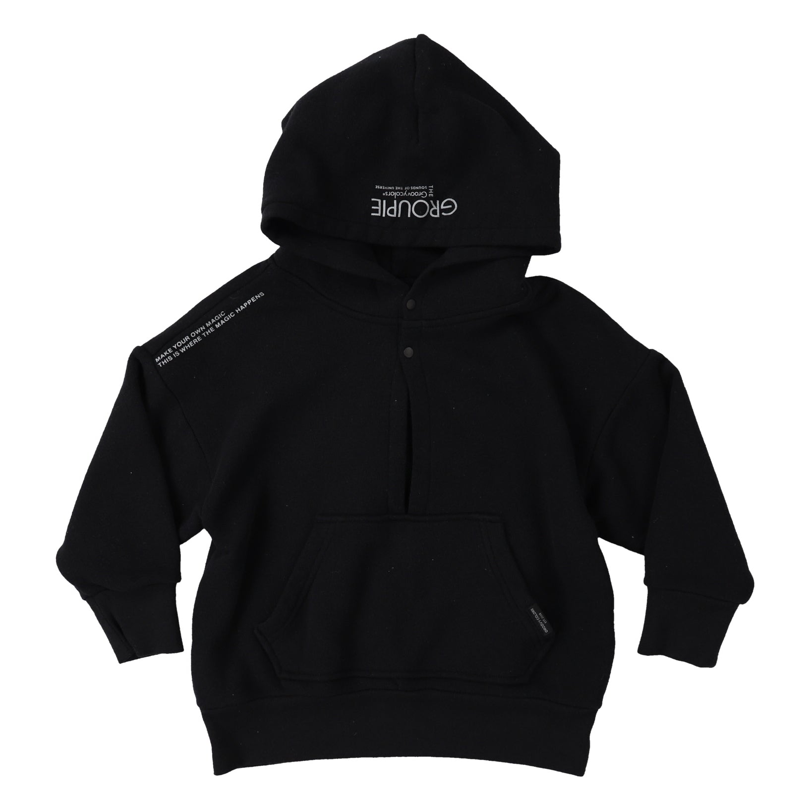 Boys & Girls Black Hooded Sweatshirt