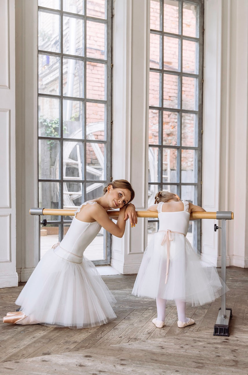 Girls White Ballet Onesies