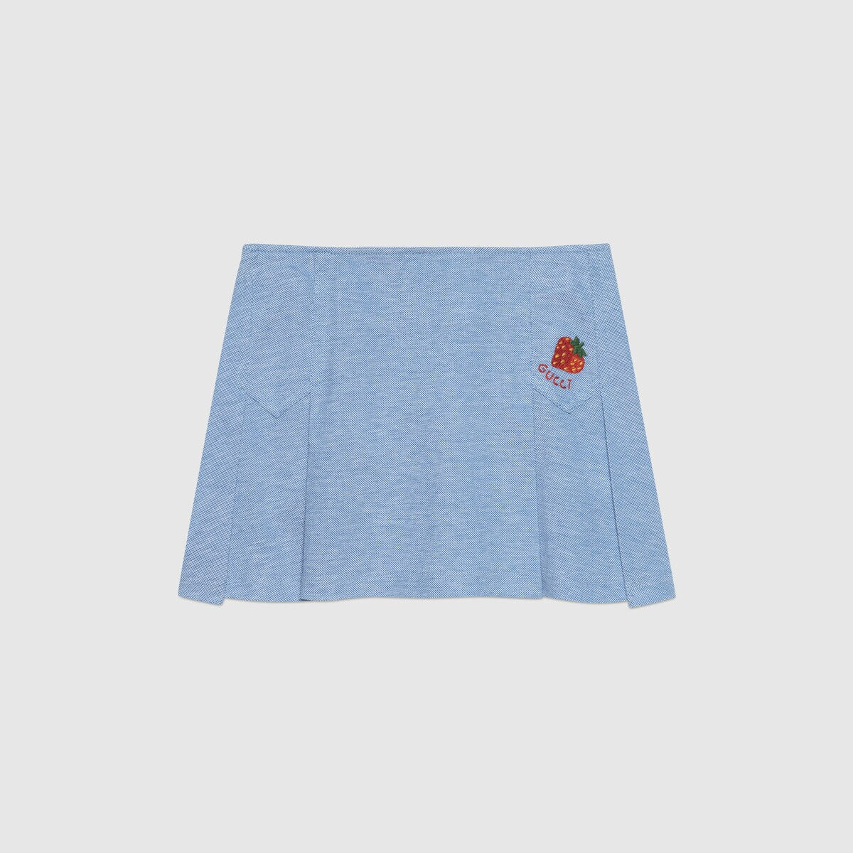 Girls Blue Printed Skirt