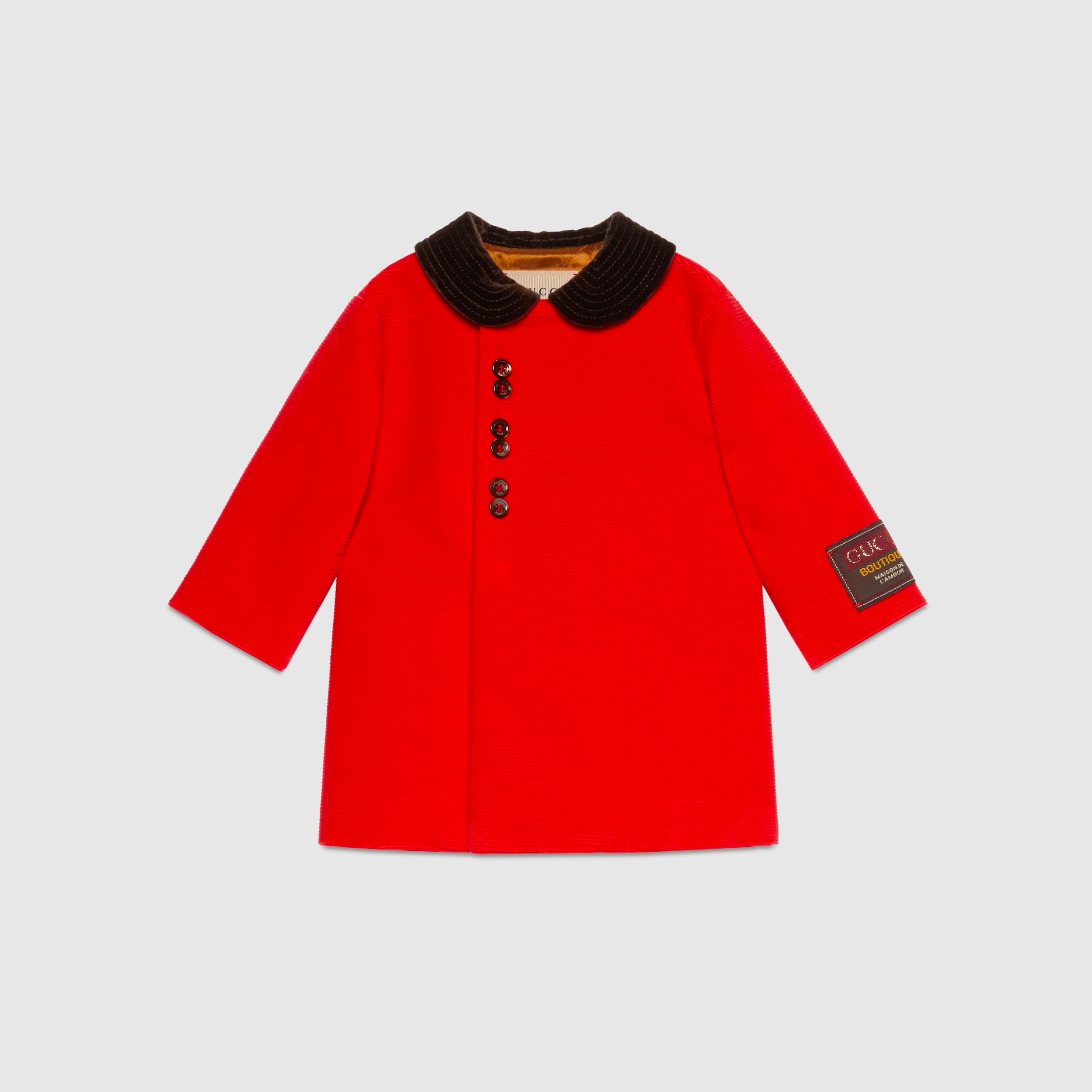 Baby Boys & Girls Red Cotton Coat