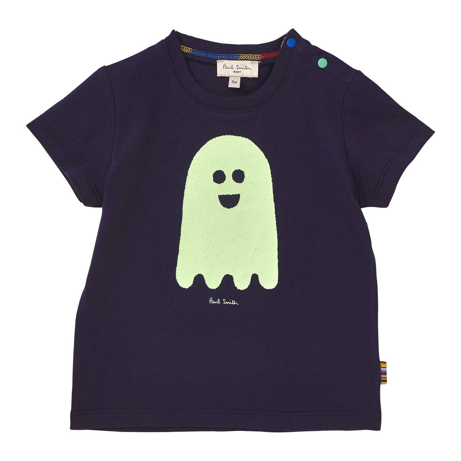 Baby Boys Navy Blue Fancy Printed Cotton T-Shirt - CÉMAROSE | Children's Fashion Store - 1