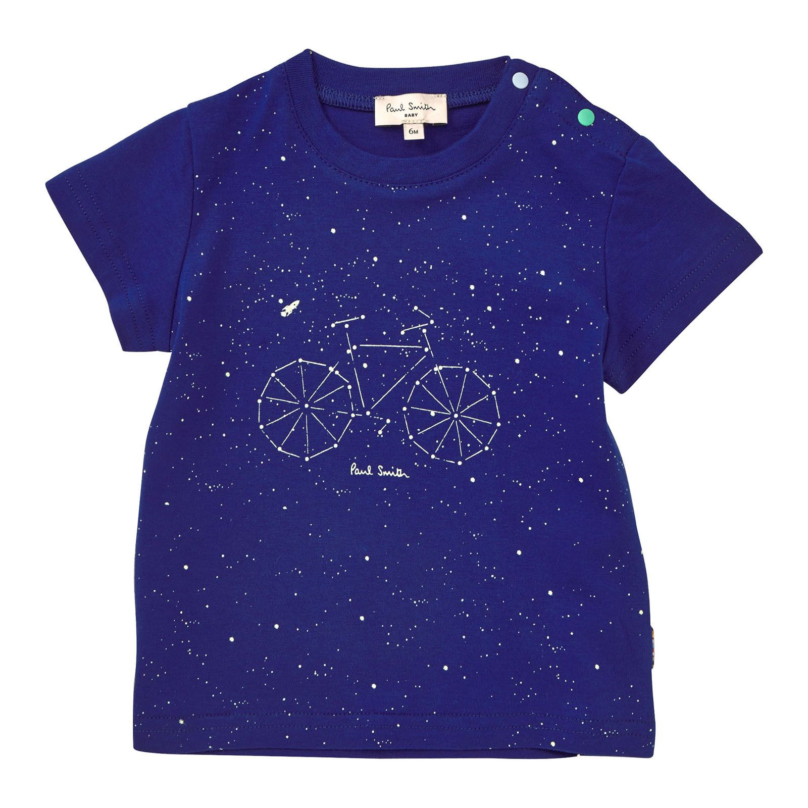 Baby Boys Bright Blue Mottle Bicycle Cotton T-Shirt - CÉMAROSE | Children's Fashion Store