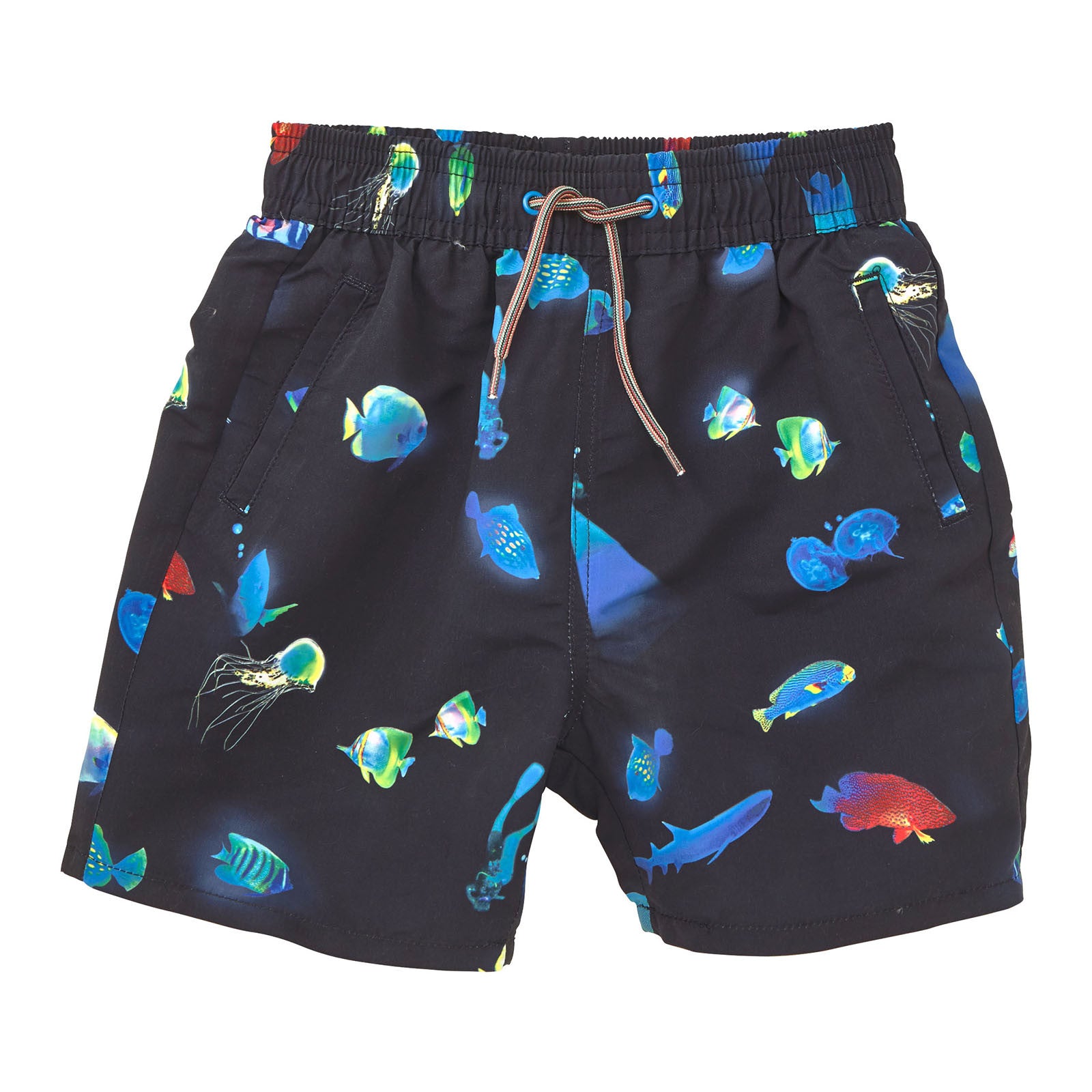Baby Boys Navy Blue Boxer Short With Fish Print Trims - CÉMAROSE | Children's Fashion Store