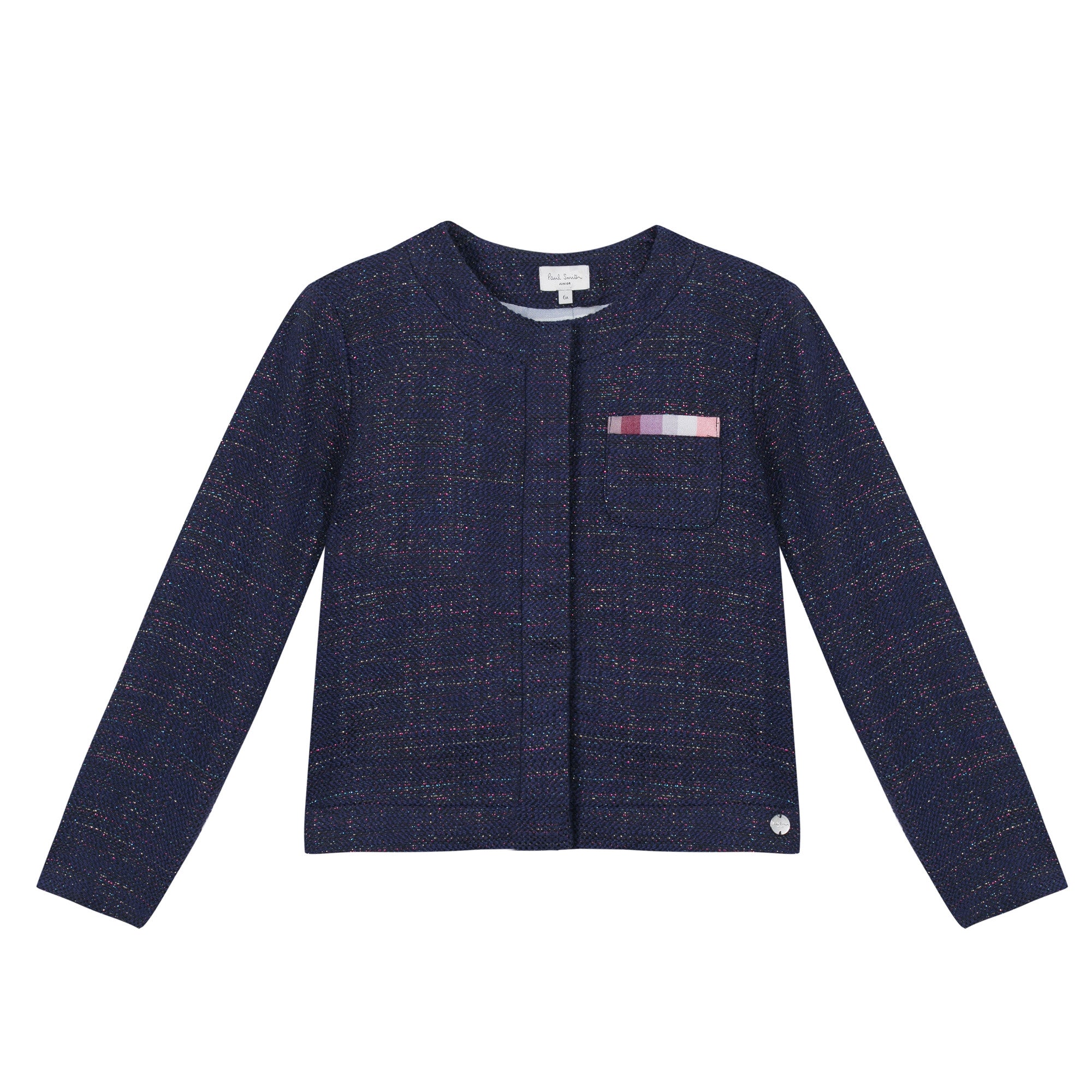 Girls Navy Blue Cotton Jacket - CÉMAROSE | Children's Fashion Store