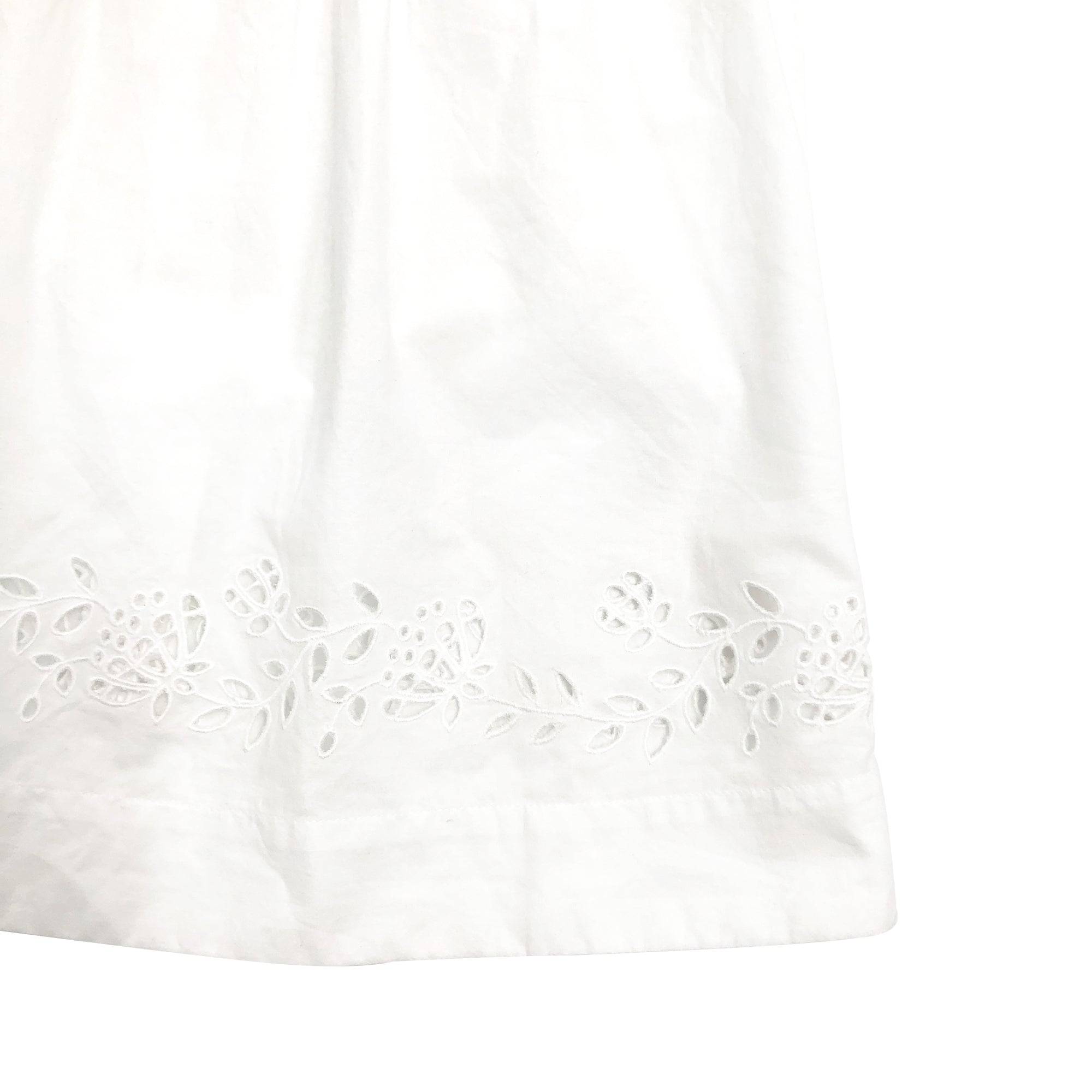 Baby White Cotton Woven Dress