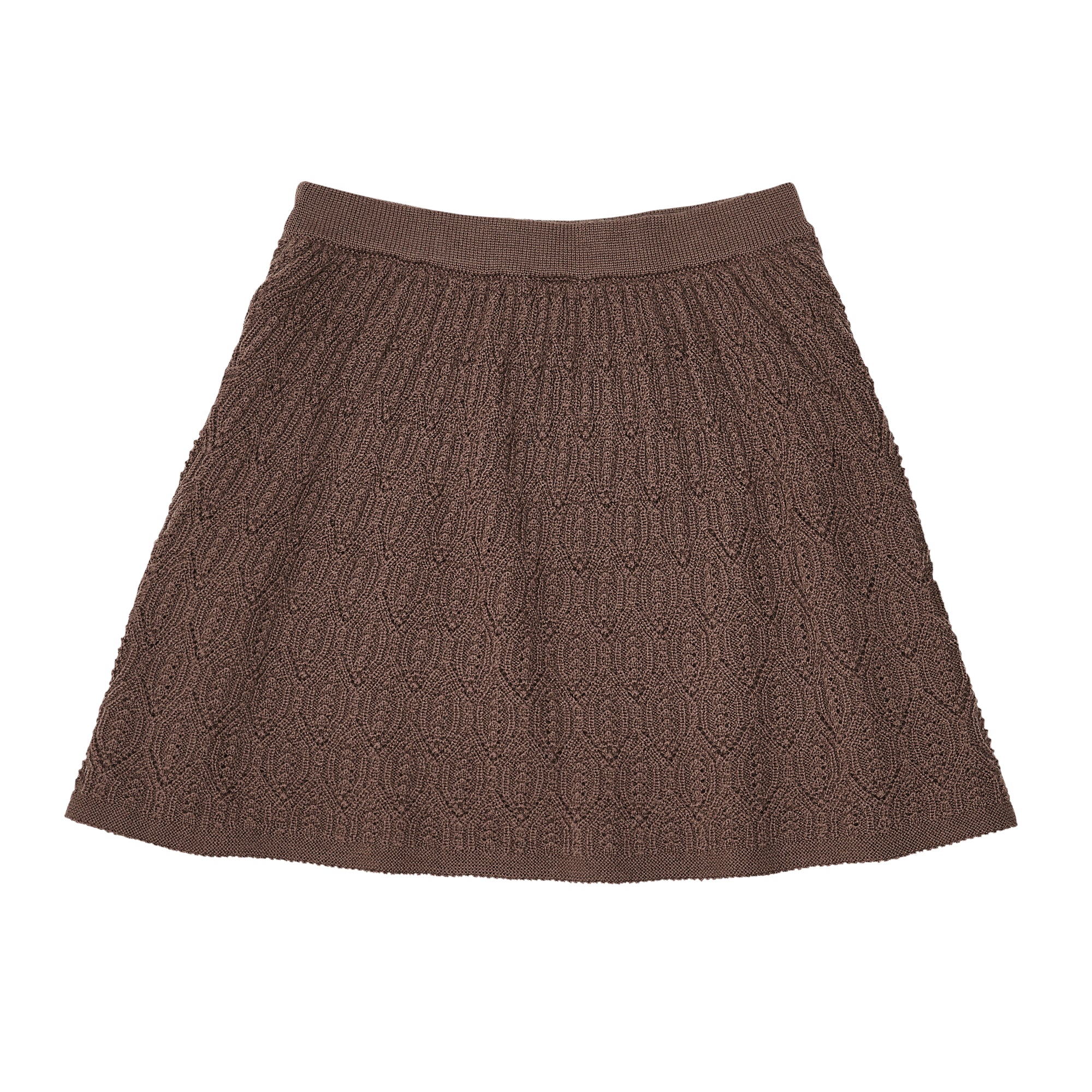 Girls Brown Wool Skirt