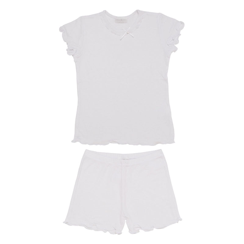 Girls Milk White Top&Bottom Pyjama - CÉMAROSE | Children's Fashion Store