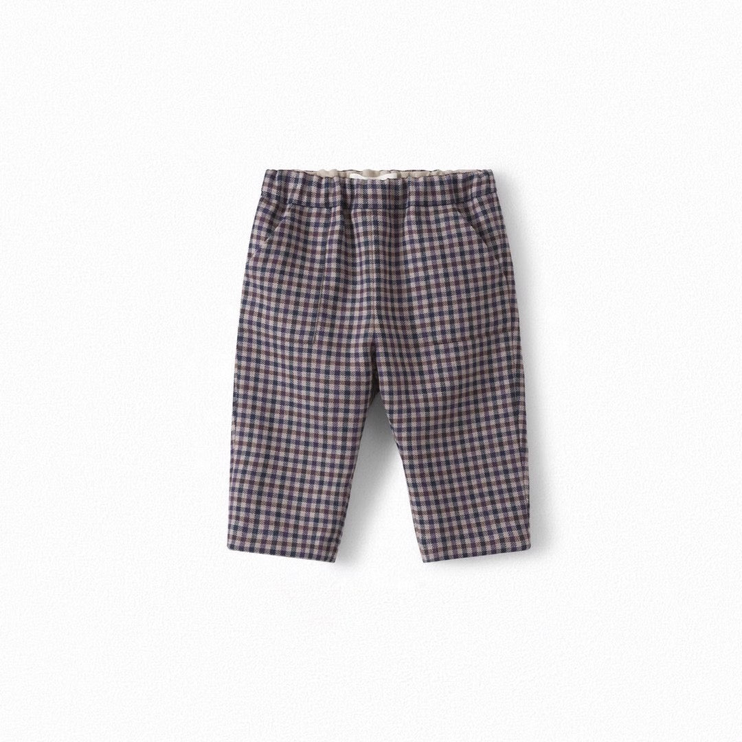 Baby Boys & Girls Prune Check Pants