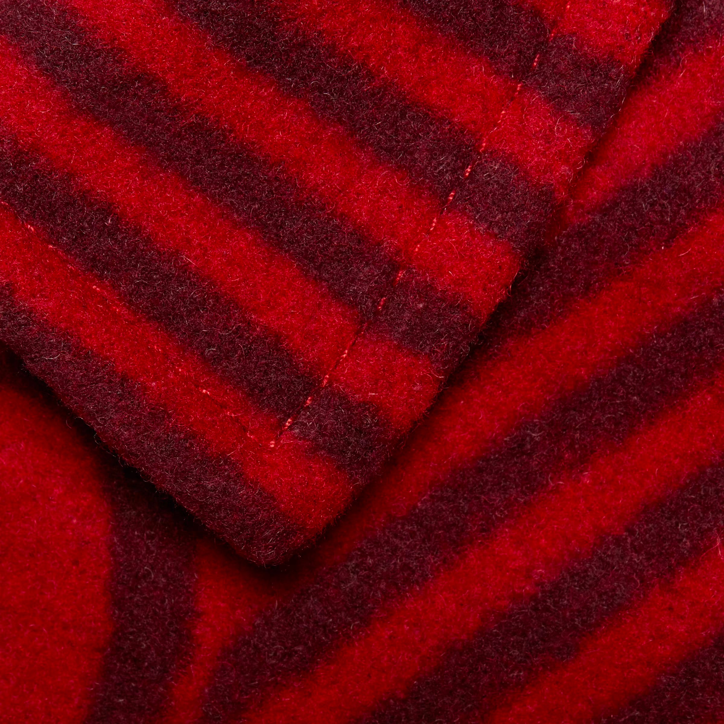 Girls Red Logo Wool Coat