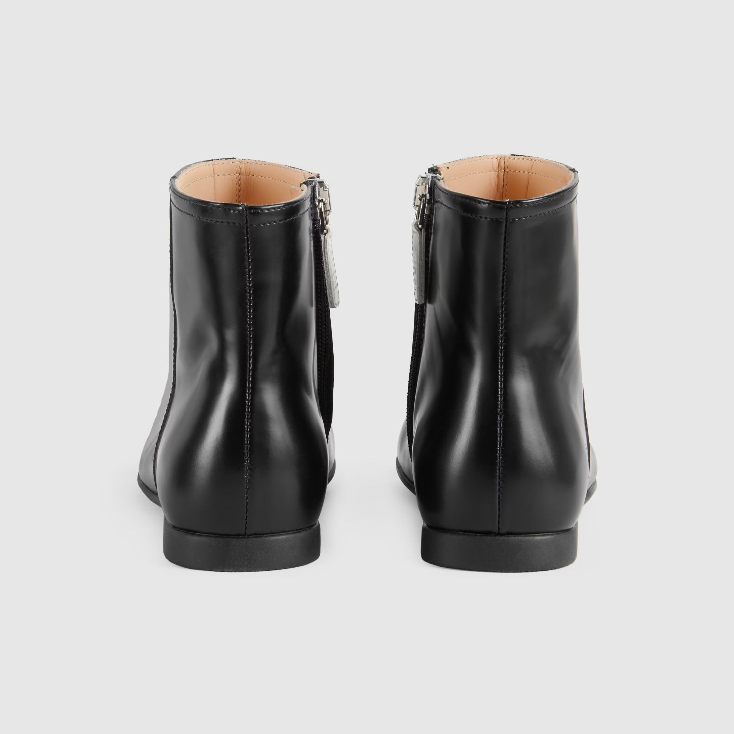 Girls Black Leather Boots