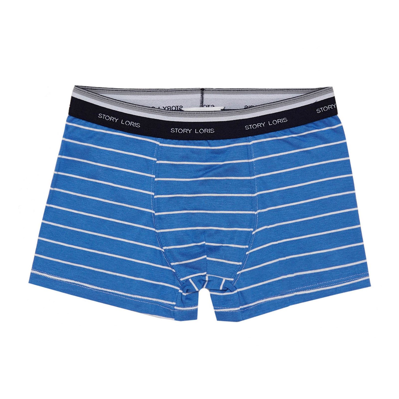 Boys Blue Striped Cotton Boxer - CÉMAROSE | Children's Fashion Store