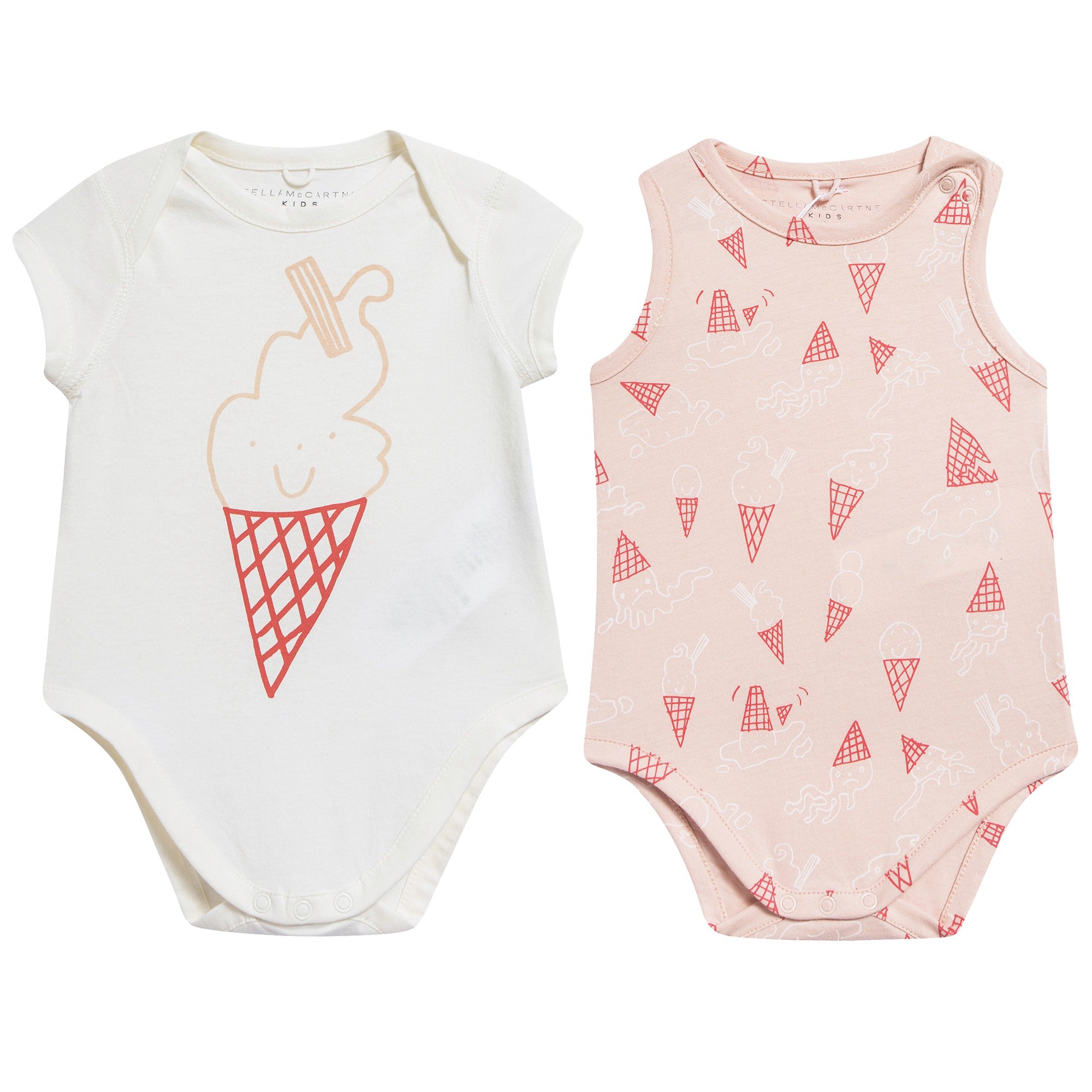 Baby Girls Pink & White Babysuit Two Piece Set