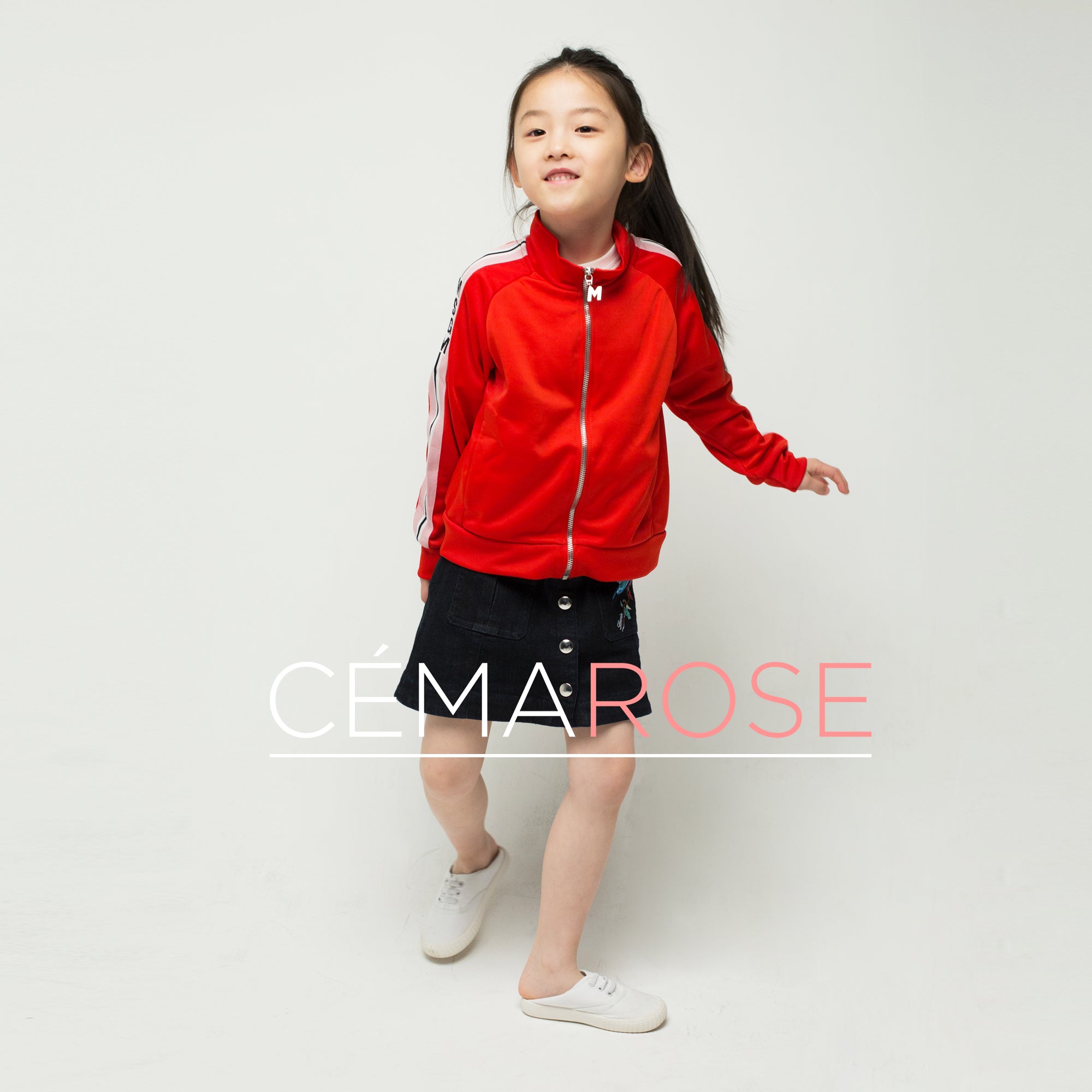 Girls Red Logo Triacetate Jacket